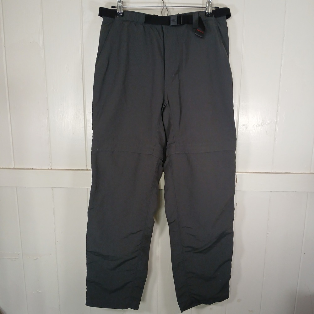 The North Face Convertible Hiking Pants Womens L Gray Zip Off Cargo SW1